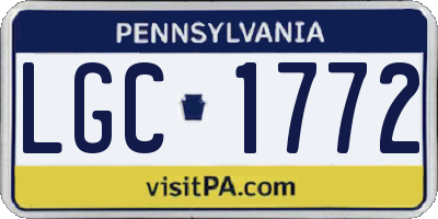 PA license plate LGC1772