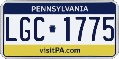 PA license plate LGC1775