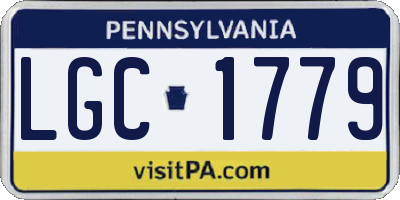 PA license plate LGC1779