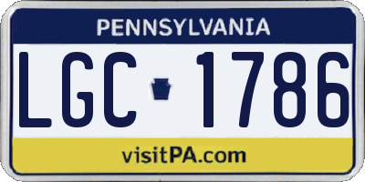 PA license plate LGC1786