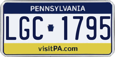 PA license plate LGC1795