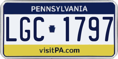 PA license plate LGC1797