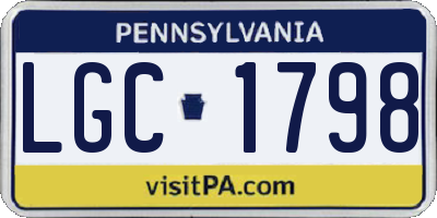 PA license plate LGC1798
