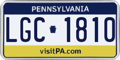 PA license plate LGC1810