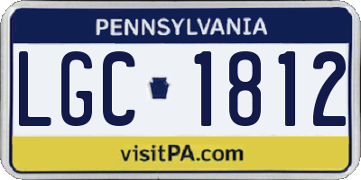 PA license plate LGC1812