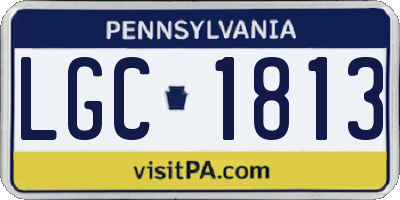 PA license plate LGC1813