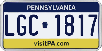 PA license plate LGC1817