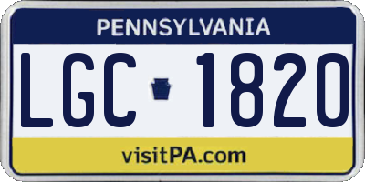 PA license plate LGC1820