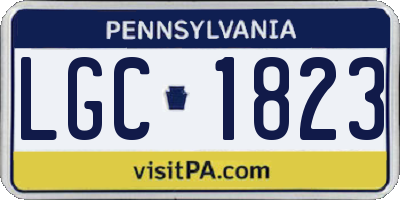 PA license plate LGC1823
