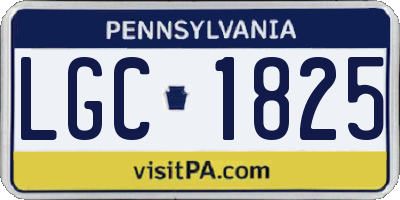 PA license plate LGC1825