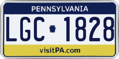 PA license plate LGC1828