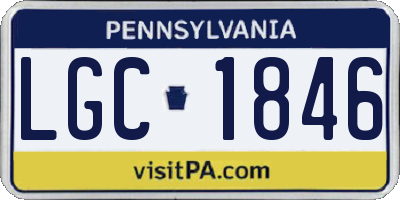 PA license plate LGC1846