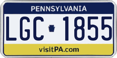 PA license plate LGC1855