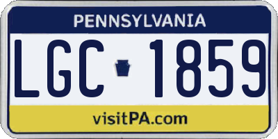 PA license plate LGC1859