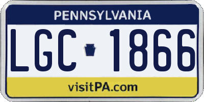 PA license plate LGC1866