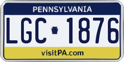 PA license plate LGC1876