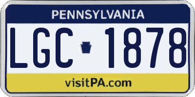 PA license plate LGC1878