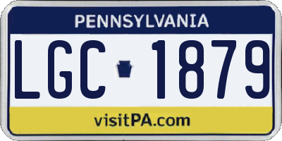 PA license plate LGC1879