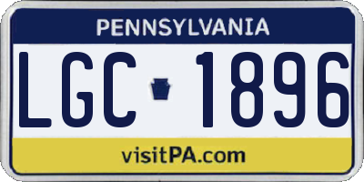 PA license plate LGC1896