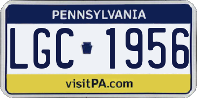 PA license plate LGC1956