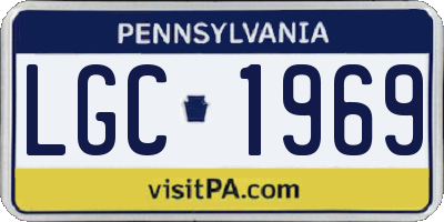 PA license plate LGC1969