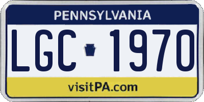 PA license plate LGC1970