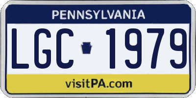 PA license plate LGC1979