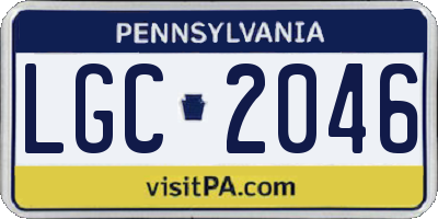 PA license plate LGC2046