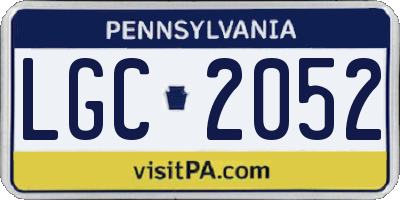 PA license plate LGC2052
