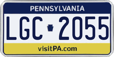 PA license plate LGC2055