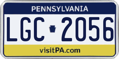 PA license plate LGC2056