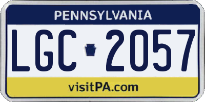 PA license plate LGC2057