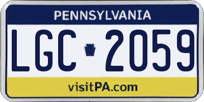 PA license plate LGC2059