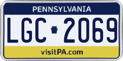PA license plate LGC2069