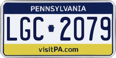 PA license plate LGC2079