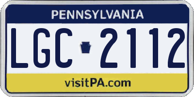 PA license plate LGC2112