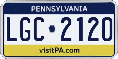 PA license plate LGC2120