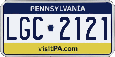 PA license plate LGC2121