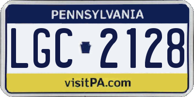 PA license plate LGC2128