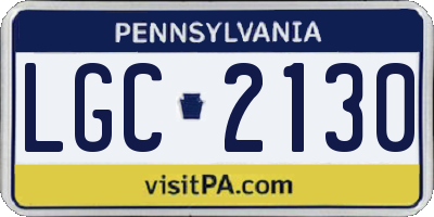 PA license plate LGC2130