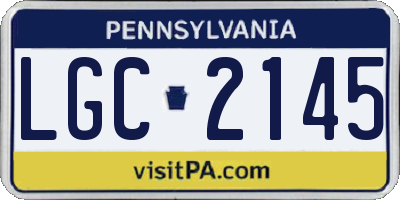 PA license plate LGC2145