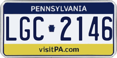 PA license plate LGC2146