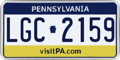 PA license plate LGC2159