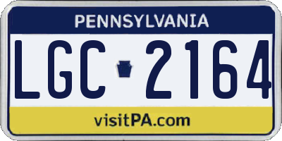 PA license plate LGC2164