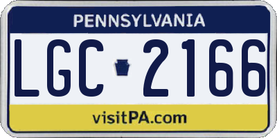 PA license plate LGC2166
