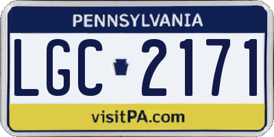 PA license plate LGC2171