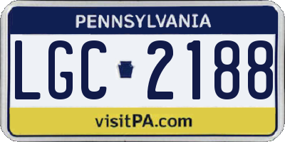 PA license plate LGC2188