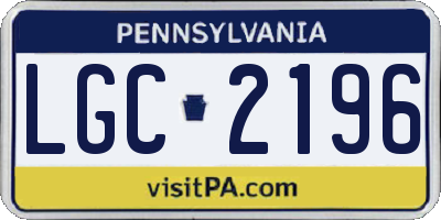 PA license plate LGC2196