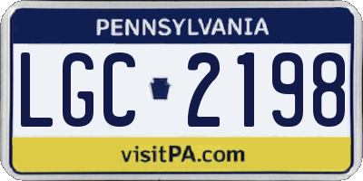 PA license plate LGC2198