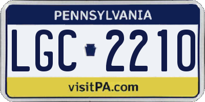 PA license plate LGC2210